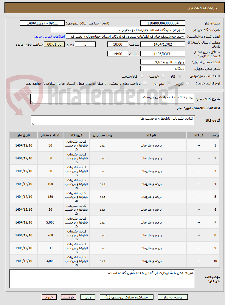 تصویر کوچک آگهی پرچم های مختلف به شرح پیوست