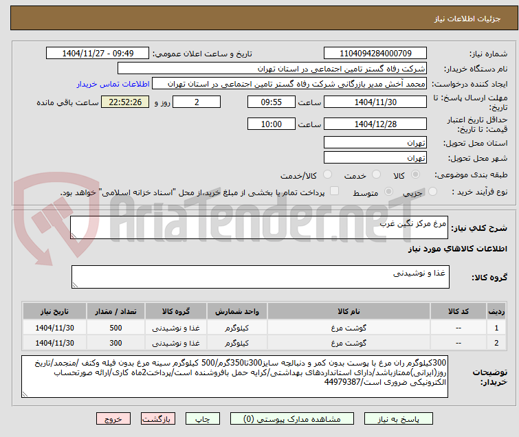تصویر کوچک آگهی مرغ مرکز نگین غرب