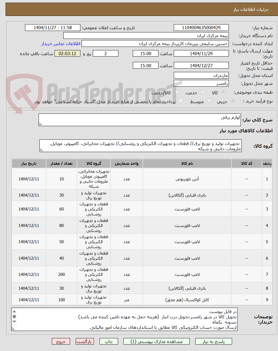 تصویر کوچک آگهی لوازم برقی