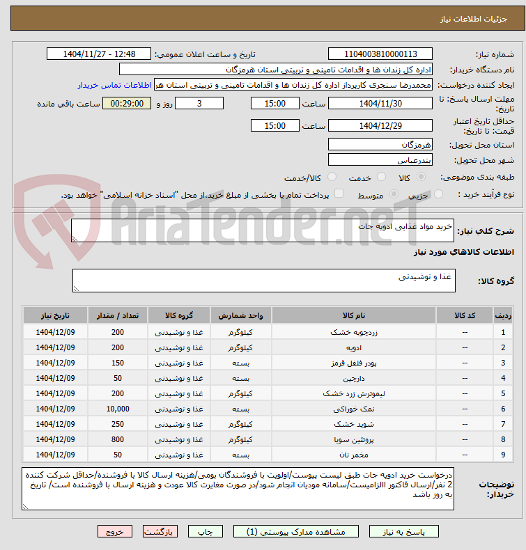 تصویر کوچک آگهی خرید مواد غذایی ادویه جات