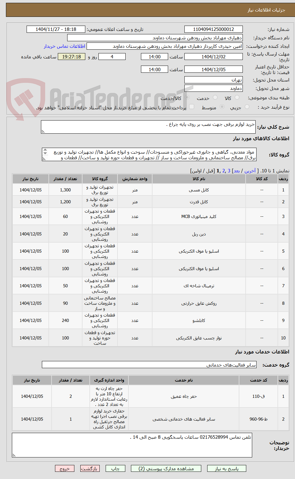 تصویر کوچک آگهی خرید لوازم برقی جهت نصب بر روی پایه چراغ .