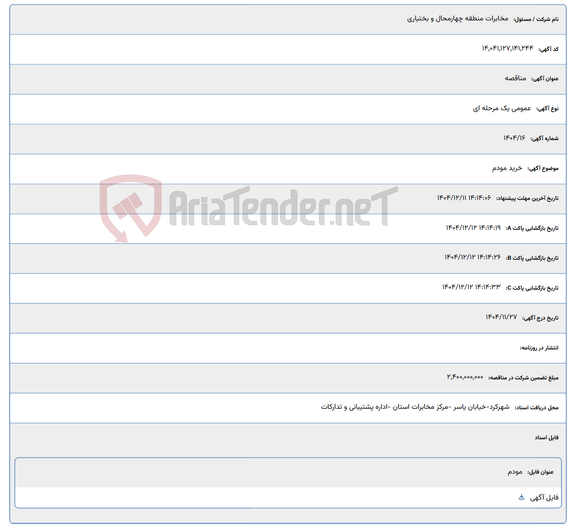 تصویر کوچک آگهی خرید مودم