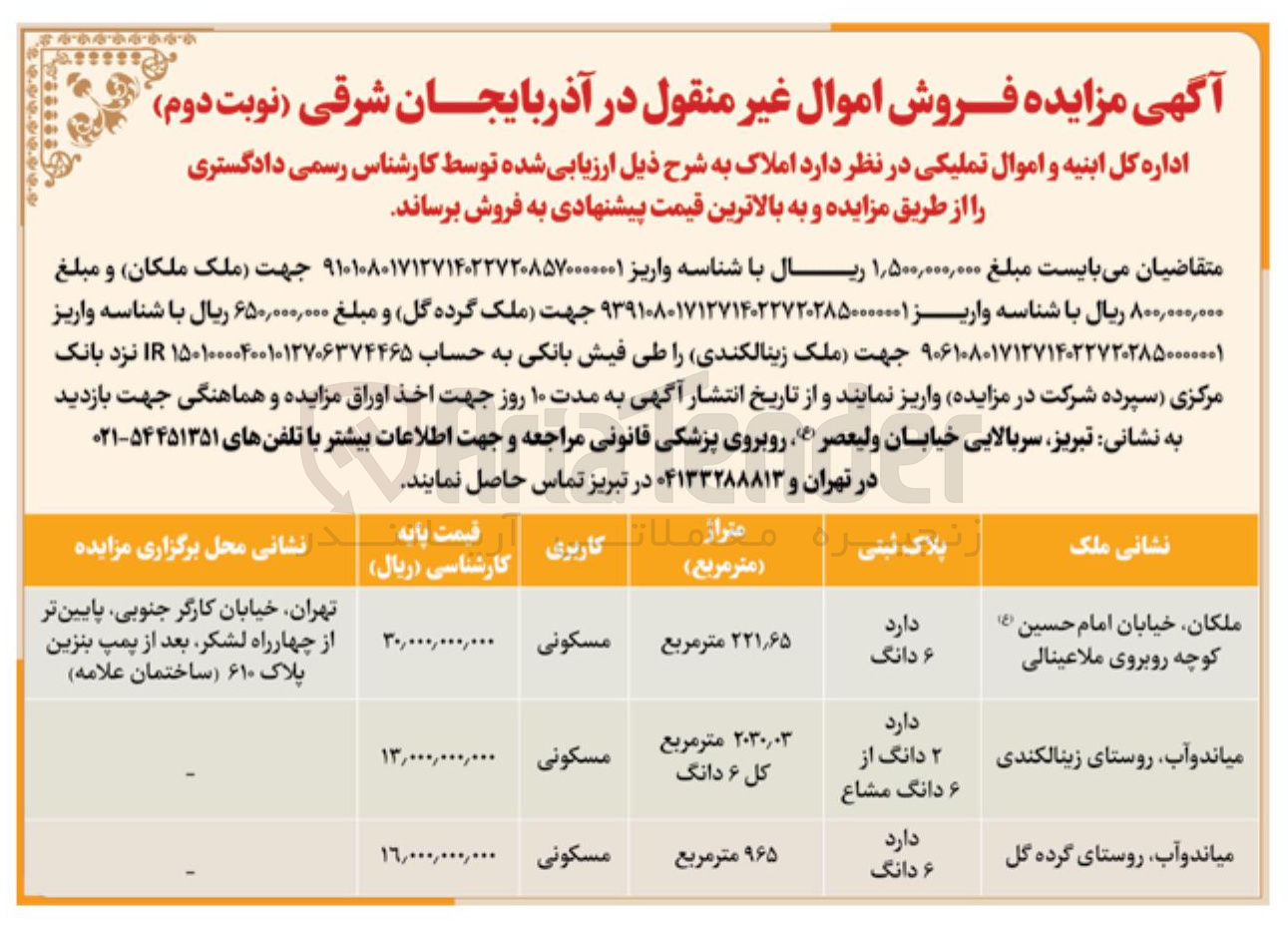 تصویر کوچک آگهی فروش املاک