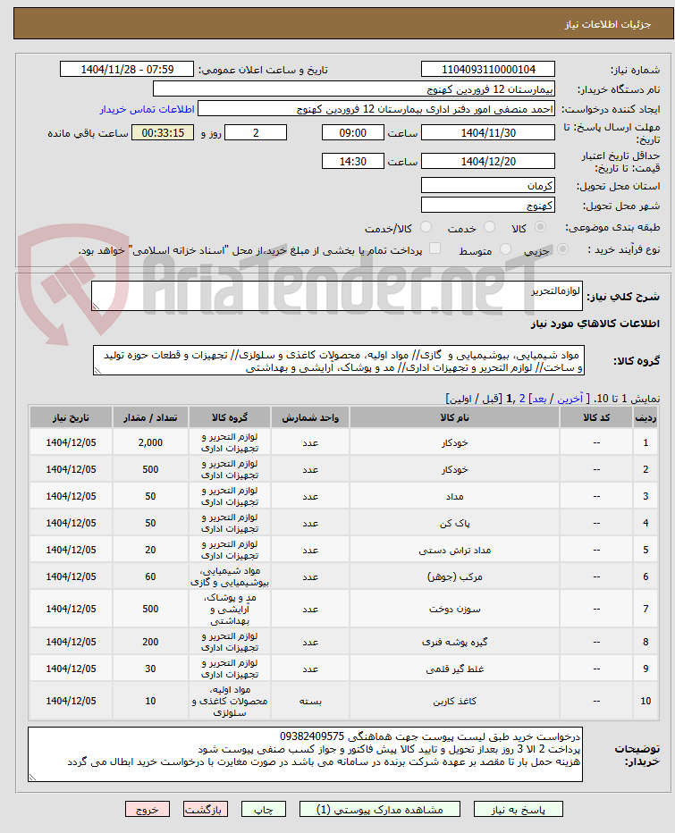 تصویر کوچک آگهی لوازمالتحریر