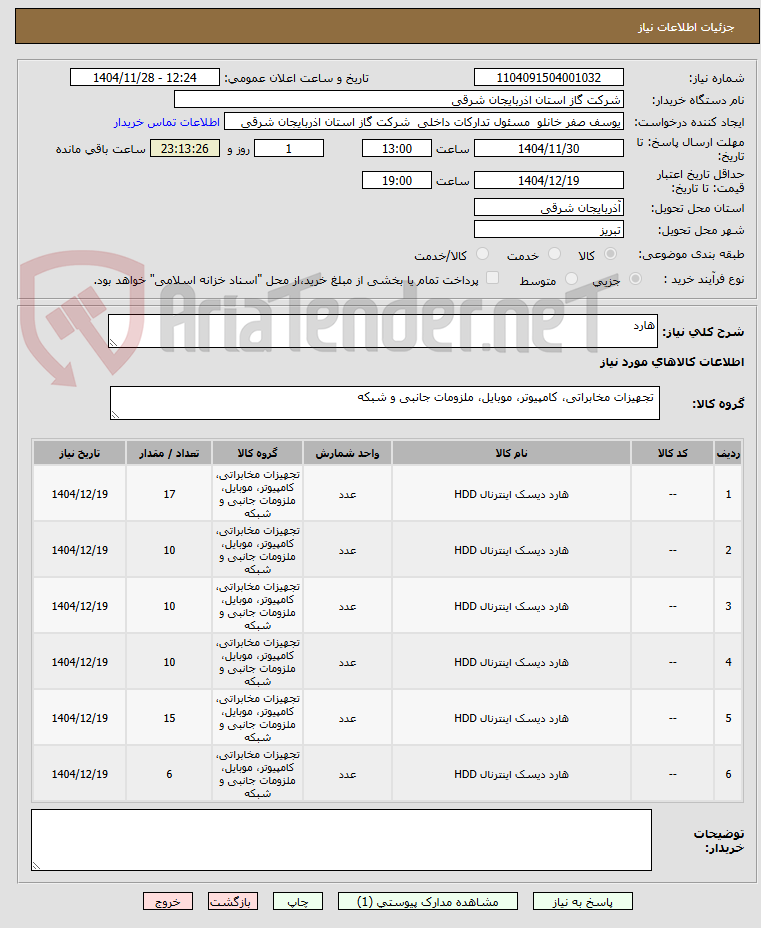 تصویر کوچک آگهی هارد