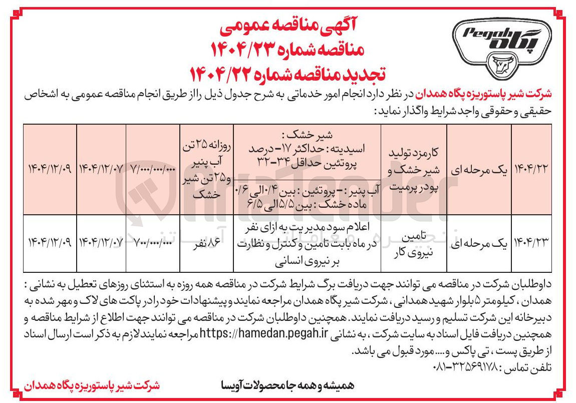 تصویر کوچک آگهی تامین نیروی کار