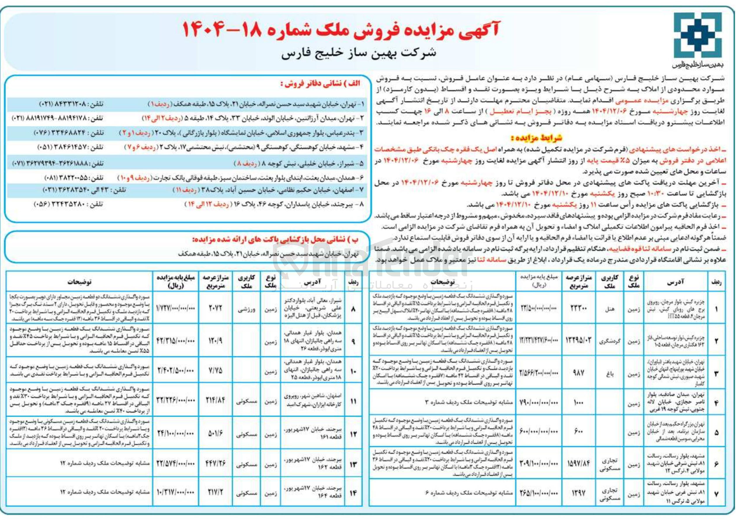 تصویر کوچک آگهی فروش املاک