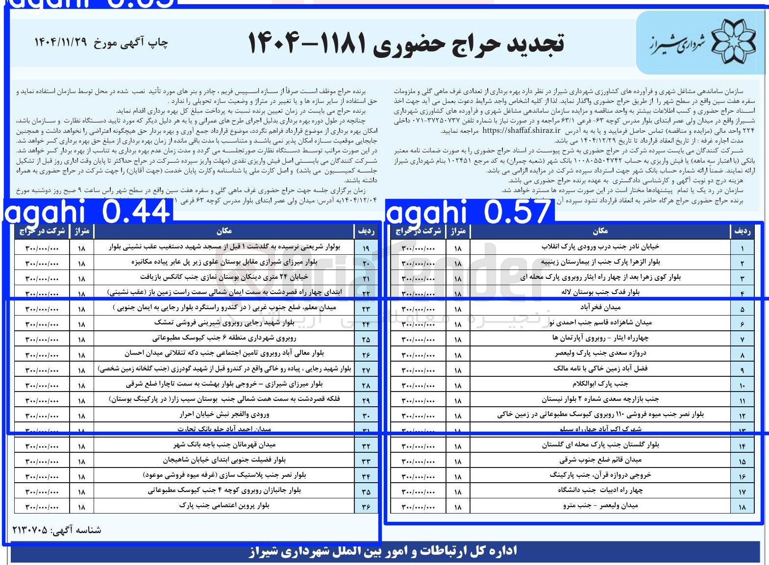 تصویر کوچک آگهی بهره برداری از تعدادی عرف ماهی گلی و ملزومات سفره هفت سین