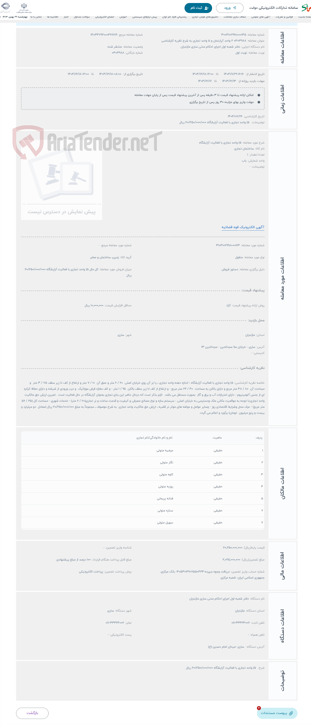 تصویر کوچک آگهی حراج 5) واحد تجاری با فعالیت آرایشگاه