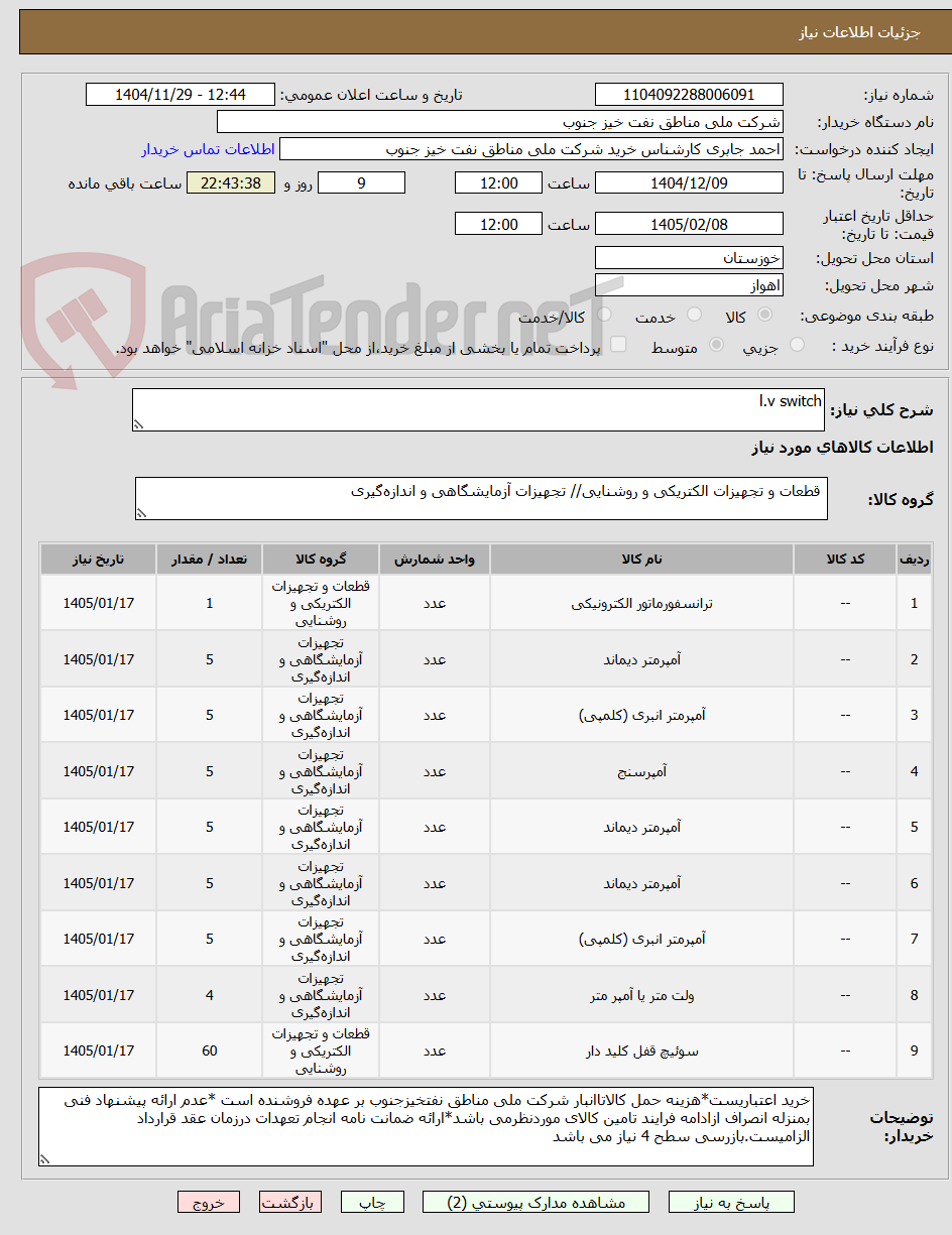تصویر کوچک آگهی l.v switch
