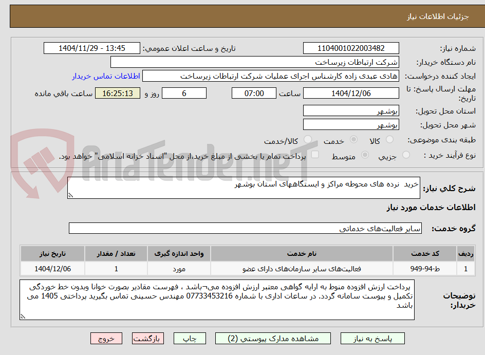 تصویر کوچک آگهی خرید  نرده های محوطه مراکز و ایستگاههای استان بوشهر