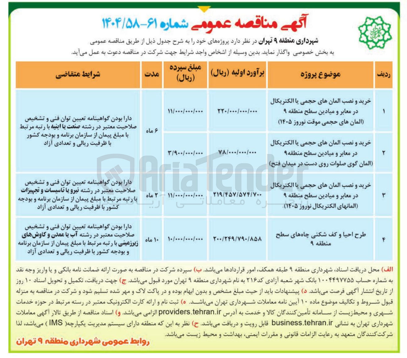 تصویر کوچک آگهی طرح احیا و کف شکنی چاه های سطح منطقه 