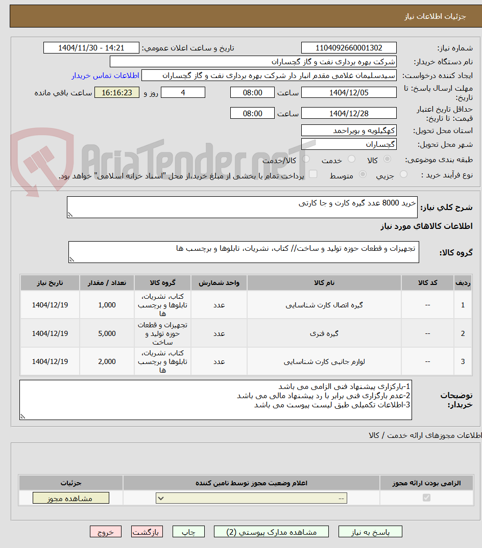 تصویر کوچک آگهی خرید 8000 عدد گیره کارت و جا کارتی 