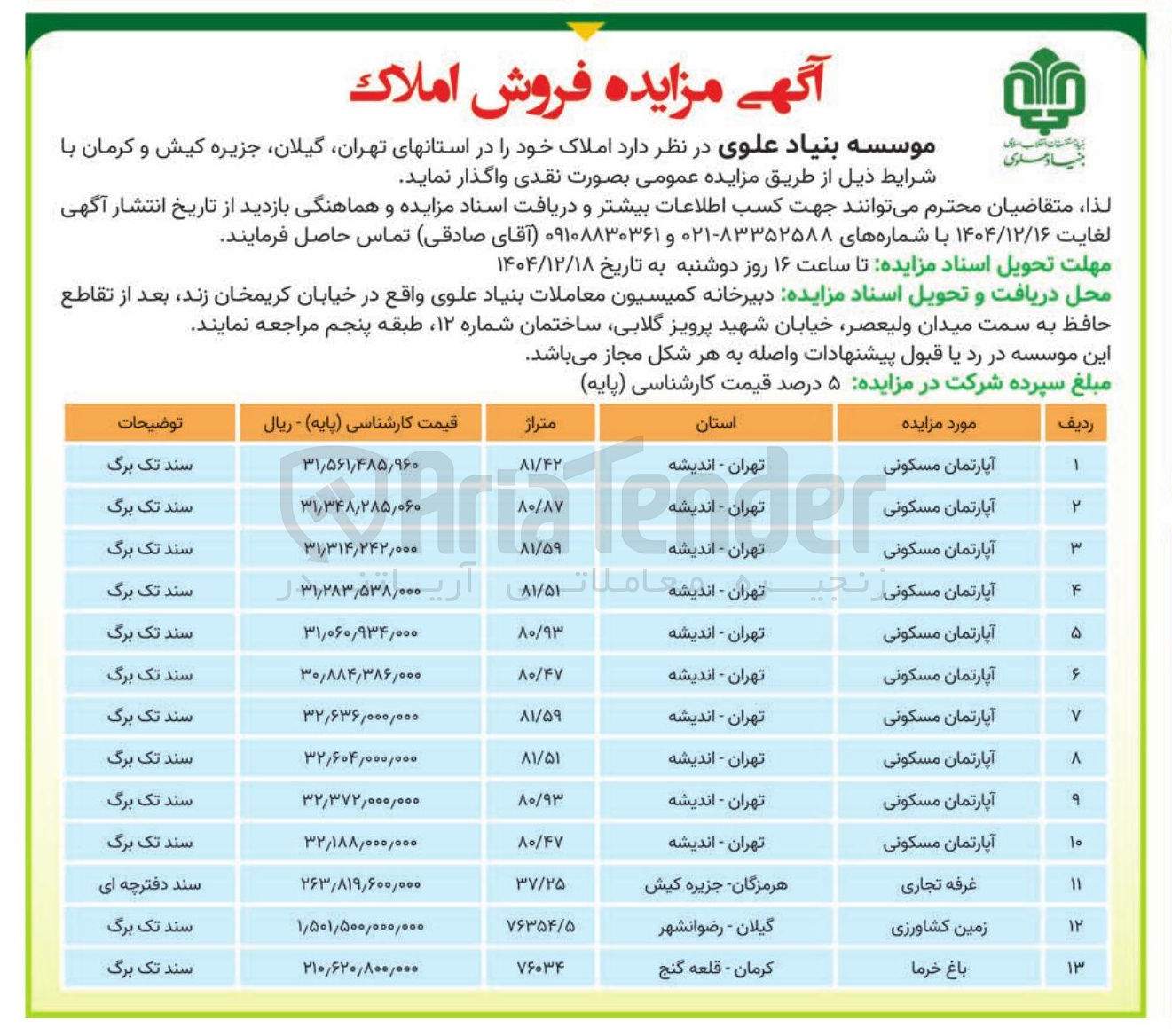 تصویر کوچک آگهی فروش املاک