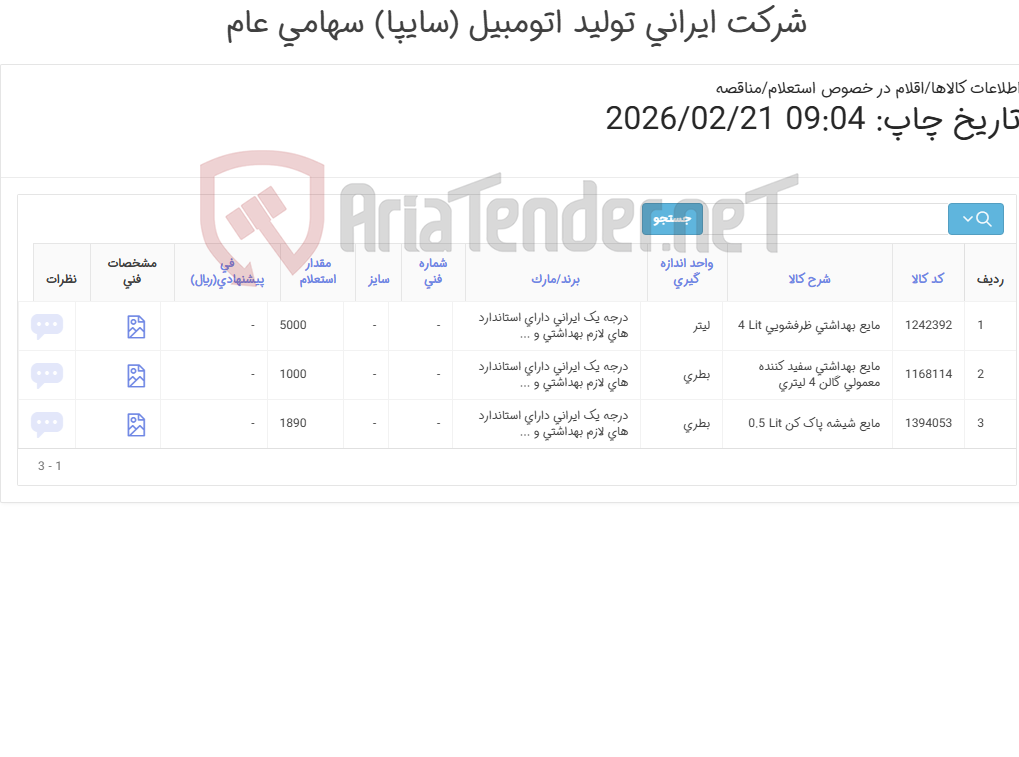 تصویر کوچک آگهی اقلام شوینده 2