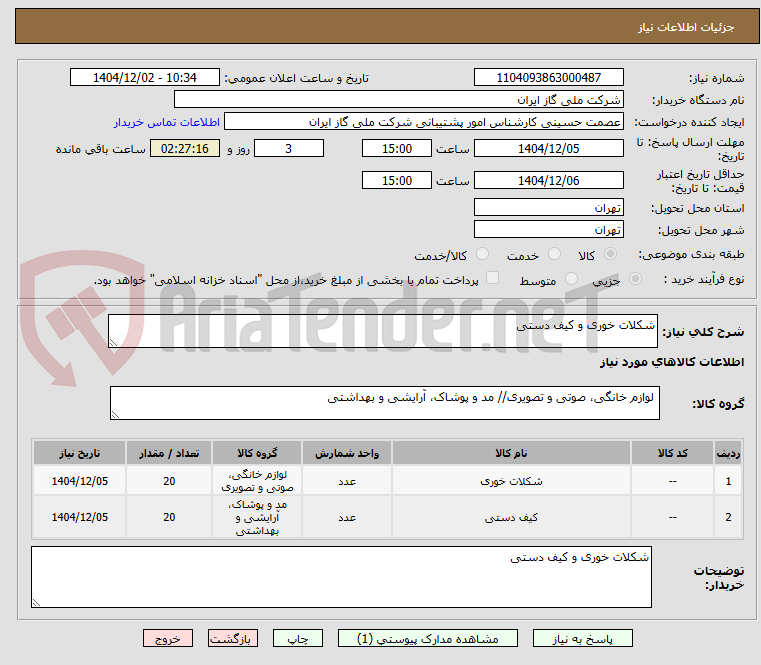 تصویر کوچک آگهی شکلات خوری و کیف دستی