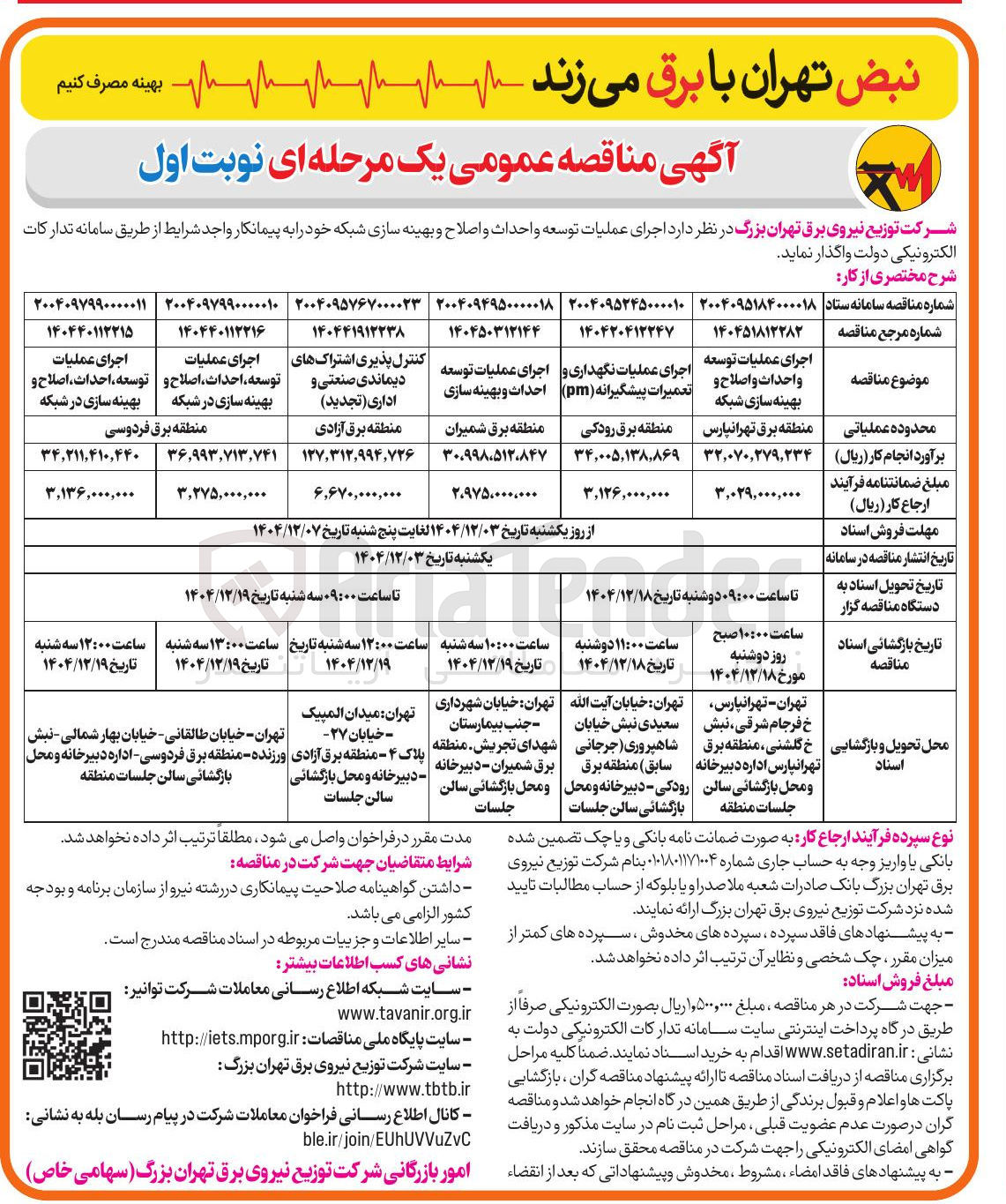 تصویر کوچک آگهی اجرای عملیات نگهداری و تعمیرات پیشگیرانه ( pm ) 