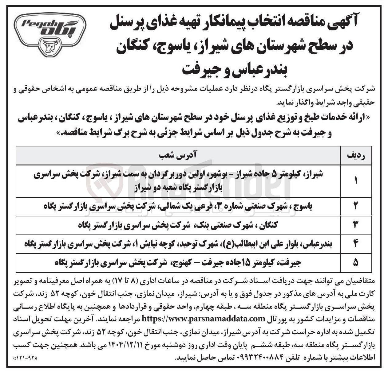 تصویر کوچک آگهی خدمات طبخ و توزیع غذا