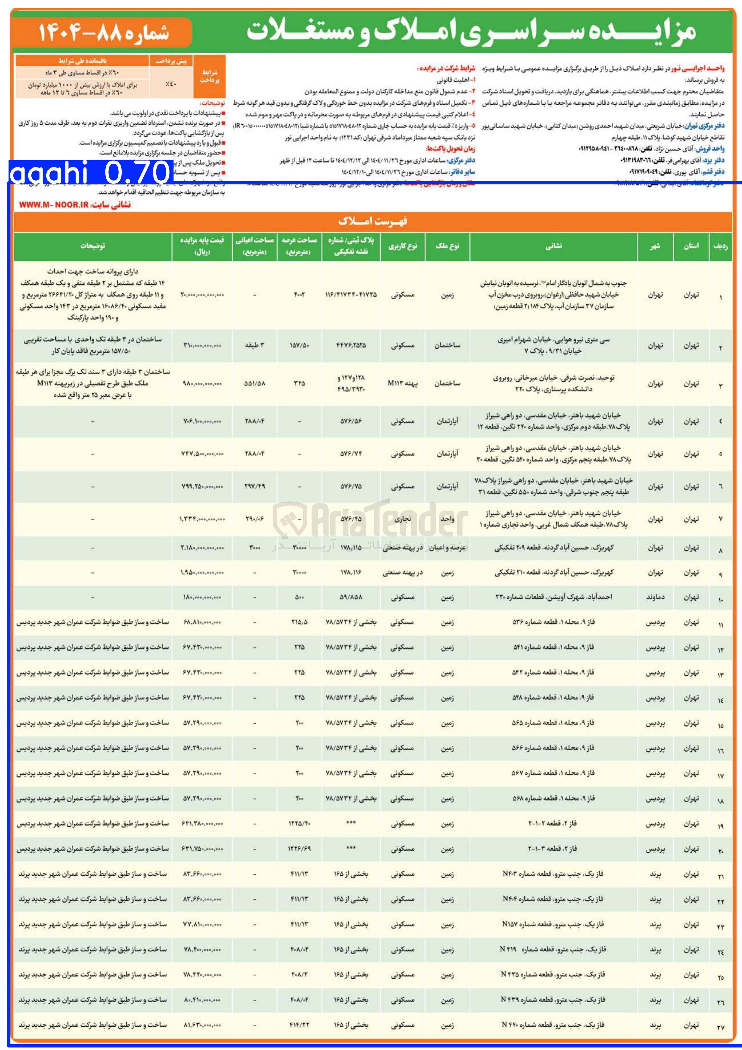تصویر کوچک آگهی فروش املاک