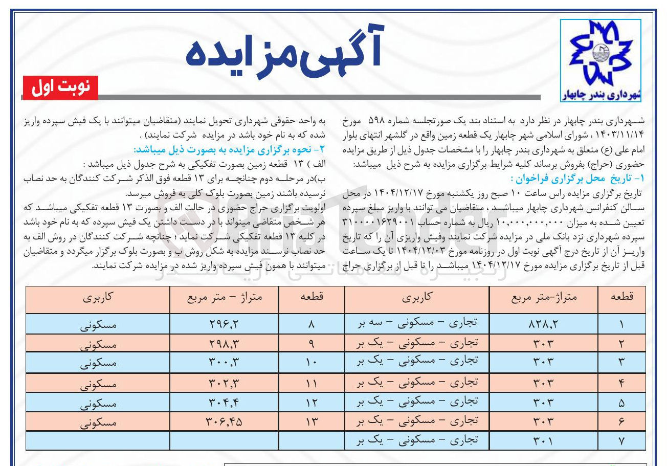تصویر کوچک آگهی فروش یک قطعه زمین