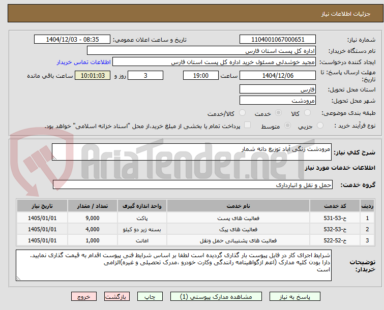 تصویر کوچک آگهی مرودشت زنگی آباد توزیع دانه شمار