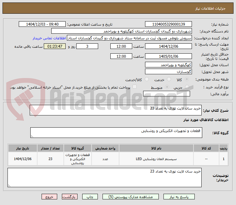 تصویر کوچک آگهی خرید سان لایت نوری به تعداد 23