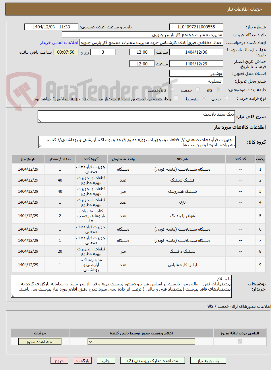تصویر کوچک آگهی دیگ سند بلاست 