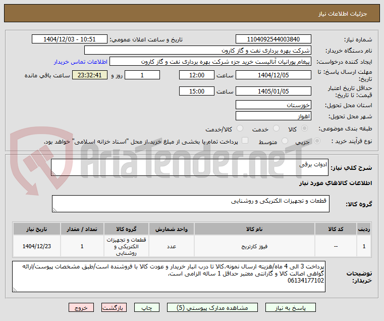 تصویر کوچک آگهی ادوات برقی