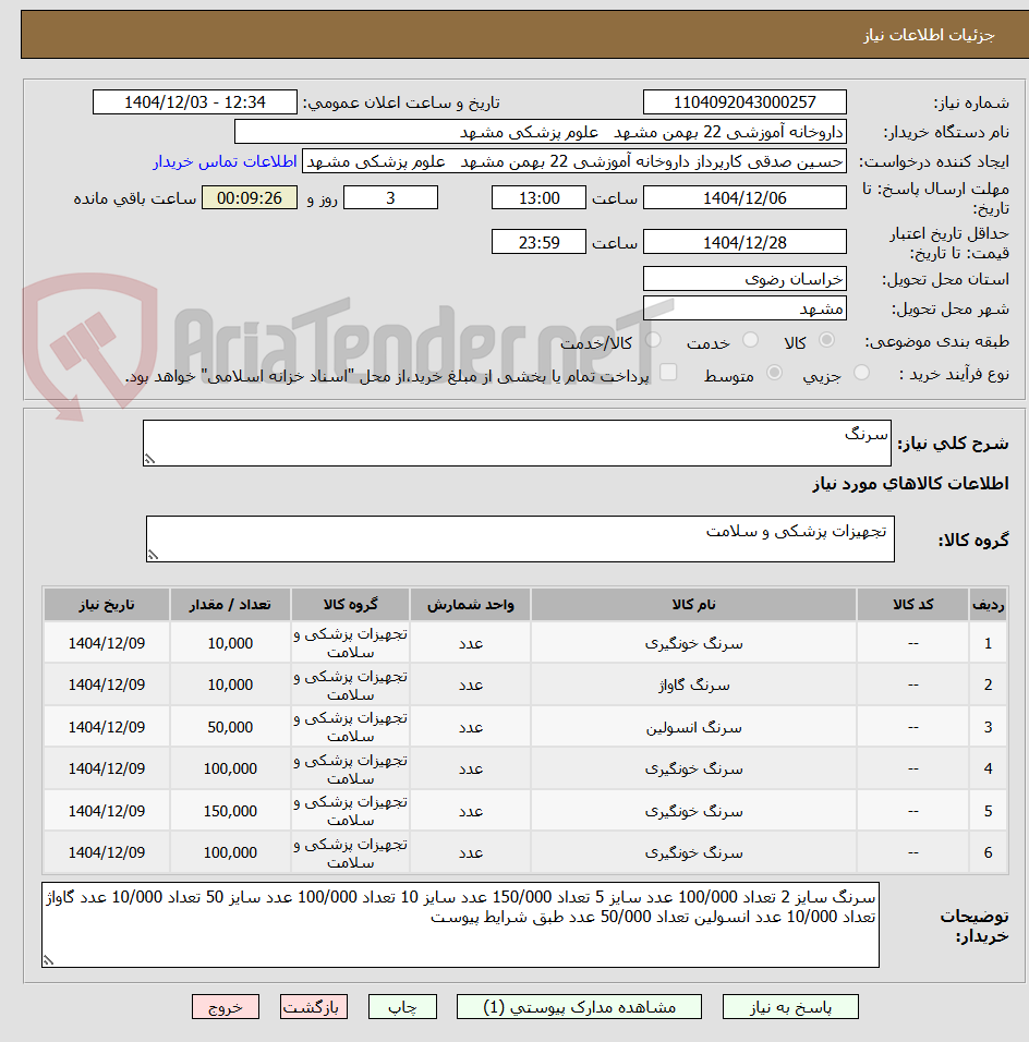 تصویر کوچک آگهی سرنگ 