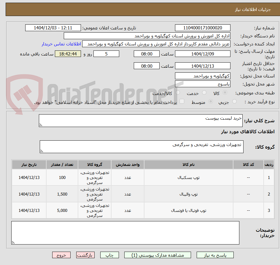 تصویر کوچک آگهی خرید لیست پیوست