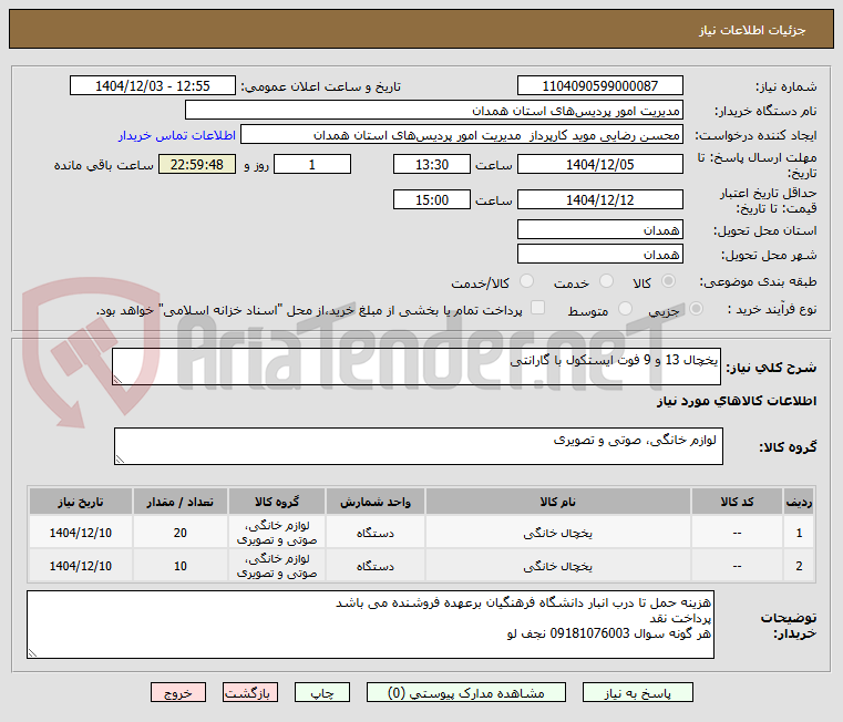 تصویر کوچک آگهی یخچال 13 و 9 فوت ایستکول با گارانتی