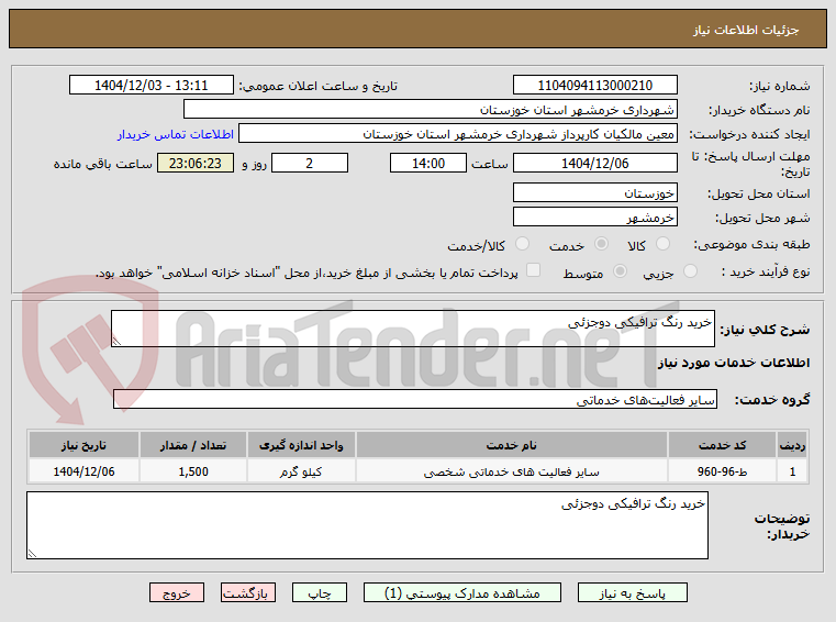 تصویر کوچک آگهی خرید رنگ ترافیکی دوجزئی