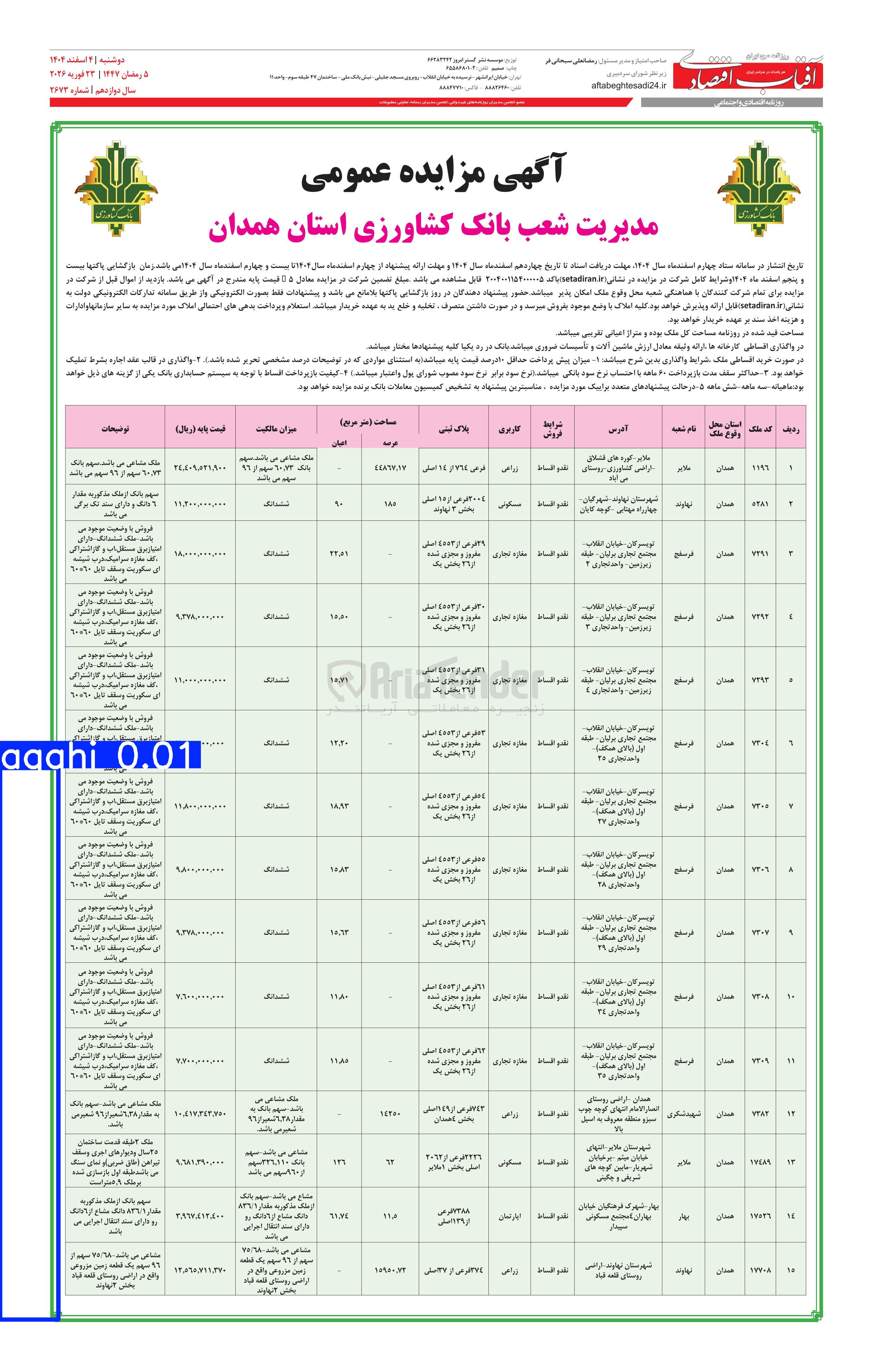 تصویر کوچک آگهی فروش املاک