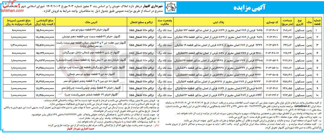 تصویر کوچک آگهی فروش املاک