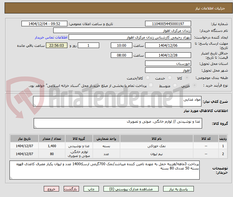 تصویر کوچک آگهی مواد غذایی