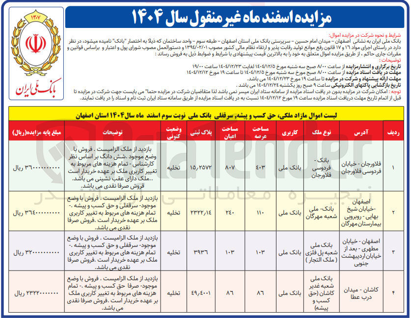 تصویر کوچک آگهی فروش ملک