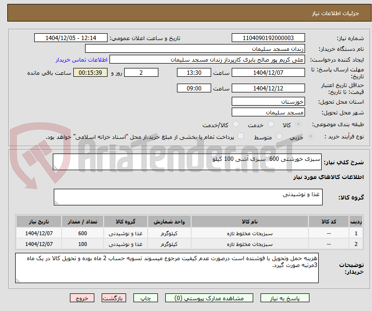 تصویر کوچک آگهی سبزی خورشتی 600  سبزی آشی 100 کیلو 