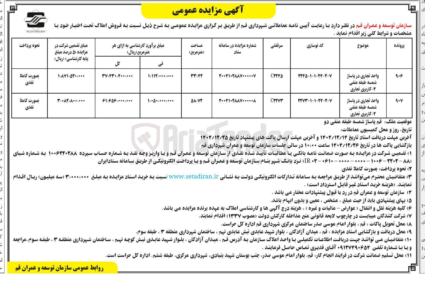 تصویر کوچک آگهی فروش واحد تجاری