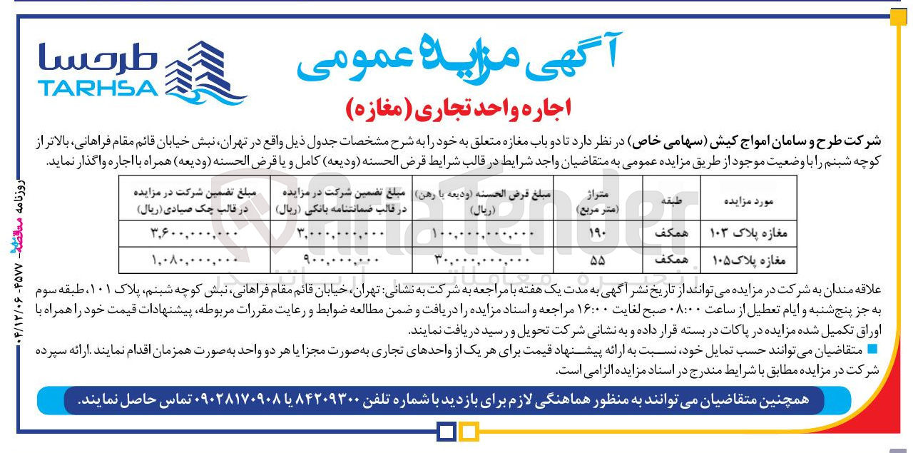 تصویر کوچک آگهی اجاره دو باب مغازه