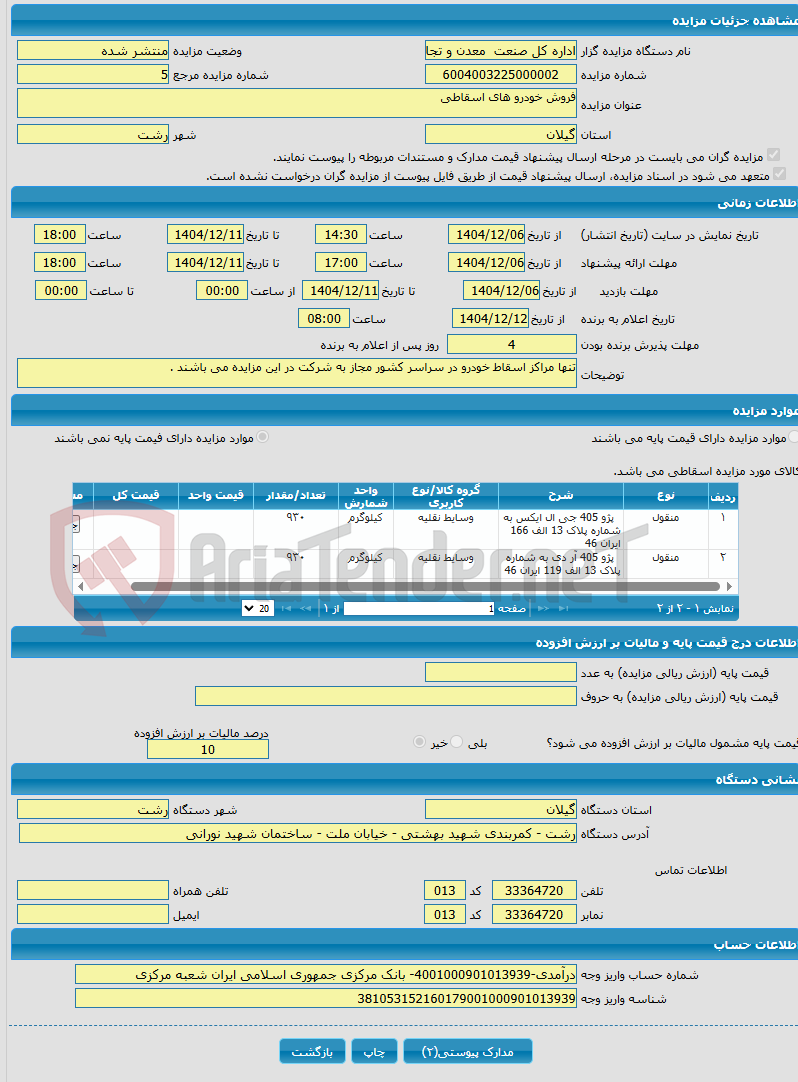 تصویر کوچک آگهی فروش خودرو های اسقاطی