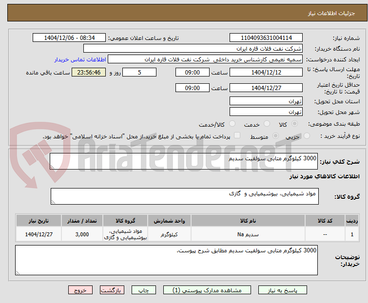تصویر کوچک آگهی 3000 کیلوگرم متابی سولفیت سدیم