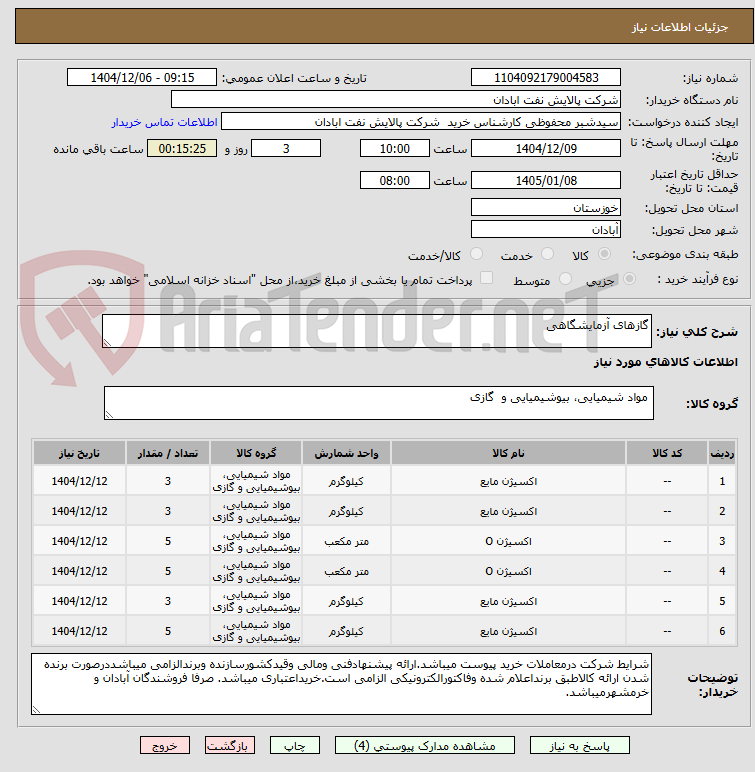 تصویر کوچک آگهی گازهای آزمایشگاهی