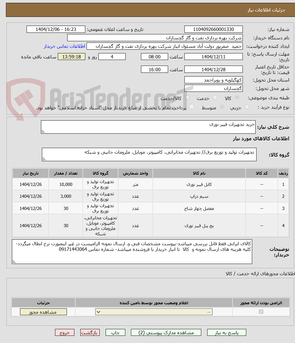تصویر کوچک آگهی خرید تجهیزات فیبر نوری