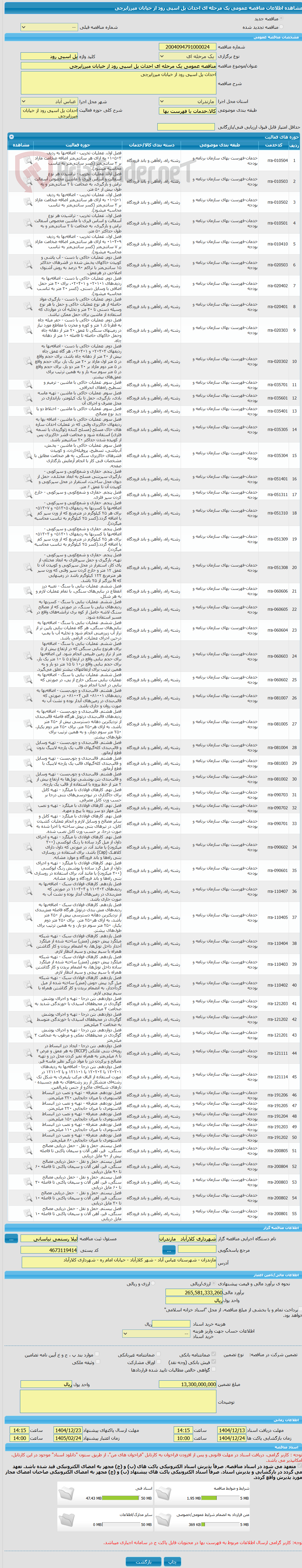 تصویر کوچک آگهی مناقصه عمومی یک مرحله ای احداث پل اسپی رود از خیابان میرزاپرچی