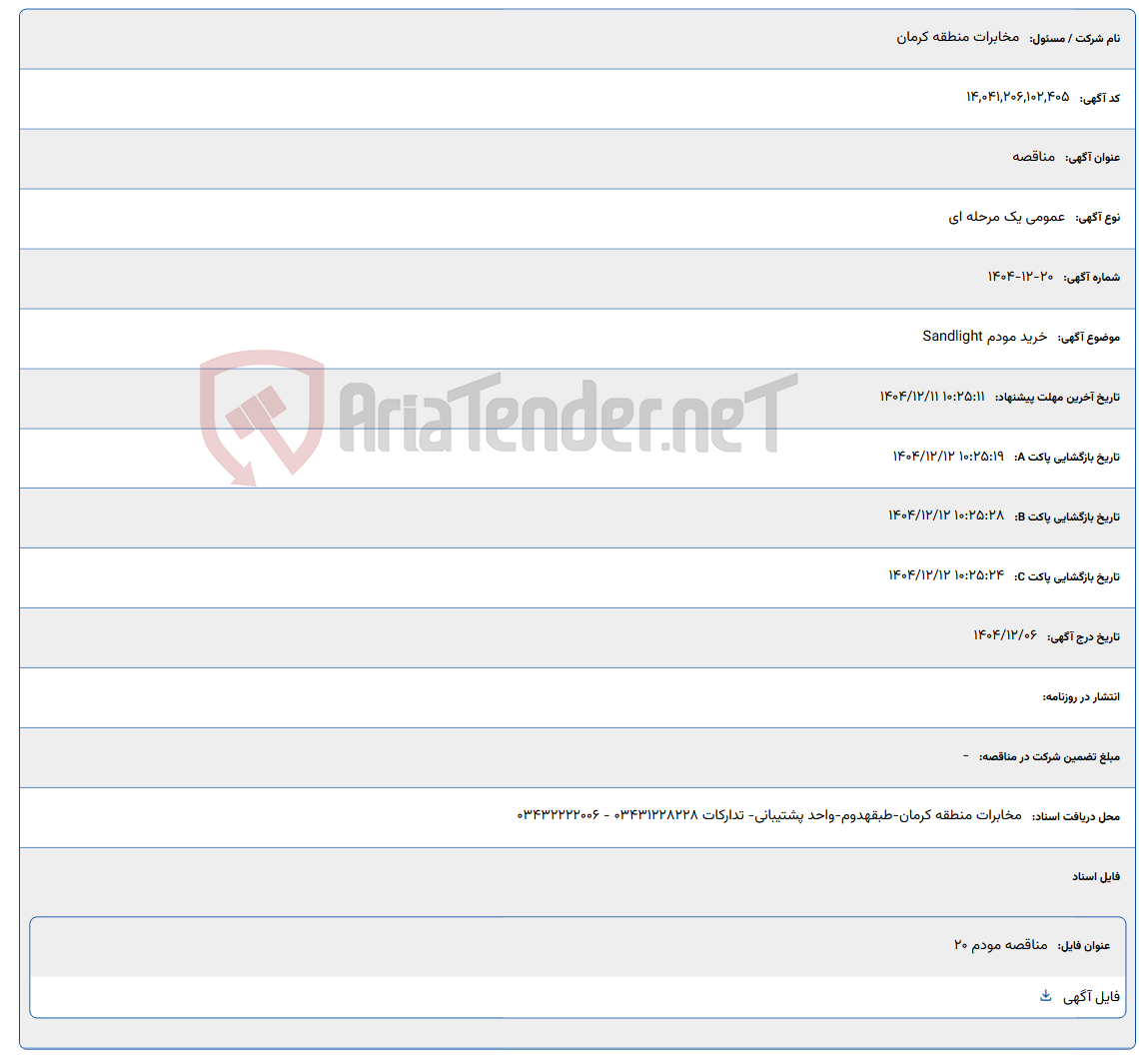 تصویر کوچک آگهی خرید مودم Sandlight
