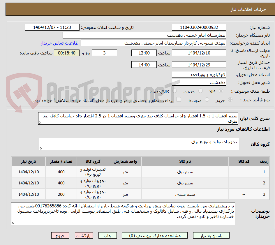 تصویر کوچک آگهی سیم افشان 1 در 1.5 افشار نژاد خراسان کلاف صد متری وسیم افشان 1 در 2.5 افشار نژاد خراسان کلاف صد متری