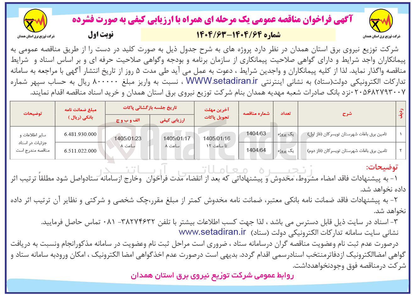 تصویر کوچک آگهی تامین برق باغات