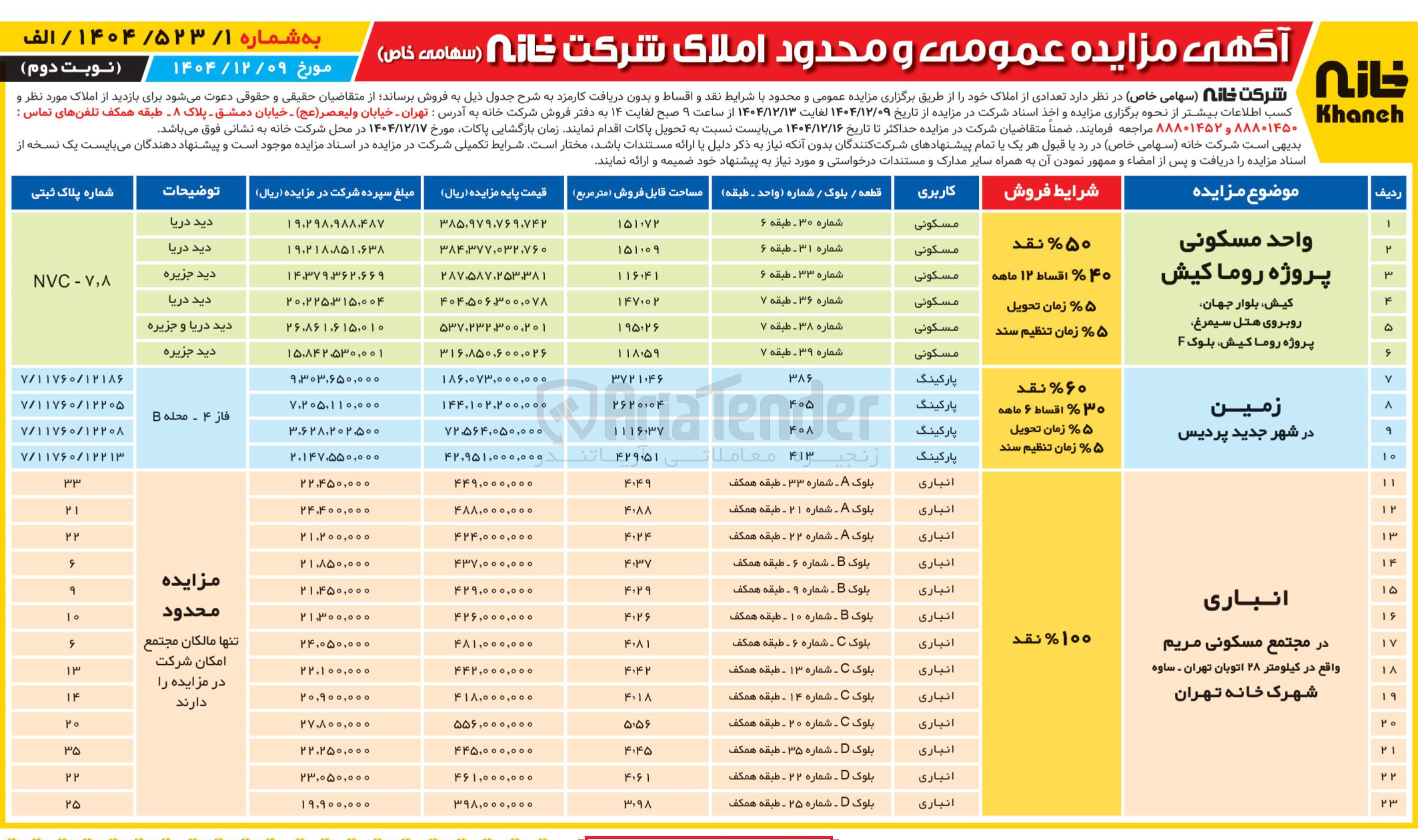 تصویر کوچک آگهی فروش املاک