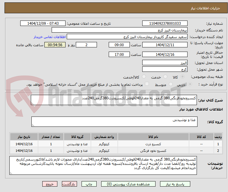 تصویر کوچک آگهی کنسرونخودفرنگی380 گرمی به مقدار240قوطی/کنسروذرت380گرمی240عدد
