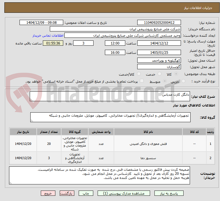تصویر کوچک آگهی دانگل کارت مدباس